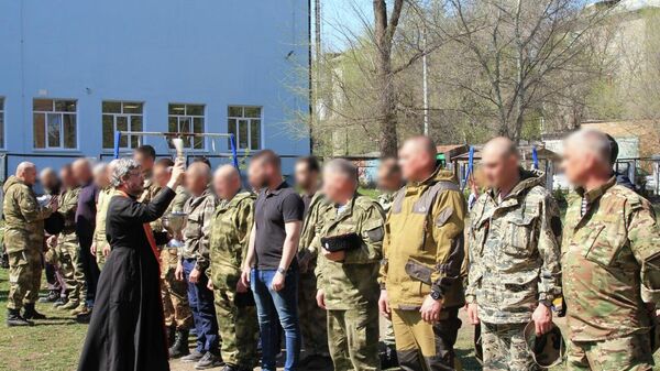 Добровольцы из Волжского войскового казачьего общества перед отправкой в зону СВО