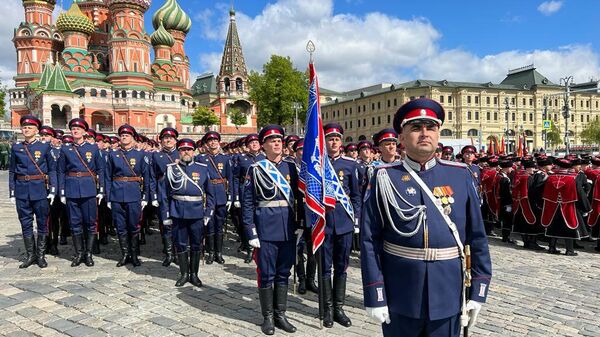 Участники парада Победы в Москве