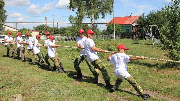 Юные казаки участвуют в спортивных соревнованиях