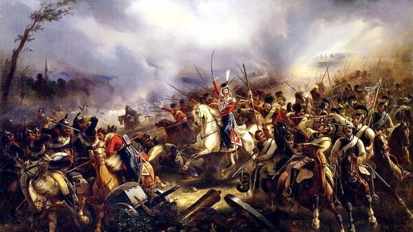 Атака лейб-казаков под Лейпцигом 4 октября 1813 года. Карл Рехлин