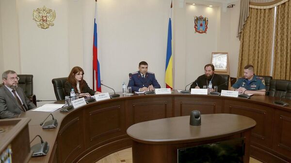 Участники заседания совета по делам казачества при правительстве Ростовской области