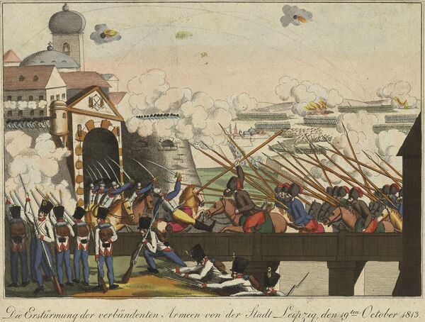Штурм союзными армиями города Лейпцига, 19 октября 1813 года, Антонио Тессаро, Вена, Австрия, середина 1810-х годов