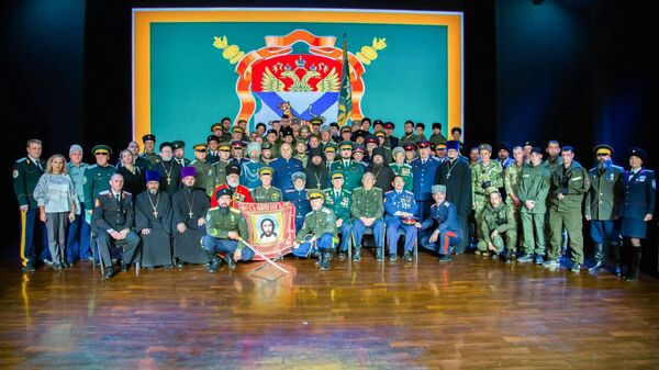 Участники большого войскового круга Уссурийского казачьего войска