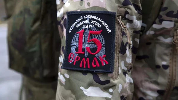 Нашивка на рукаве бойца отряда БАРС-15 Ермак