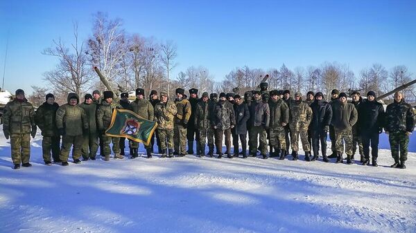 Участники первых военно-полевых сборов Уссурийского казачьего войска