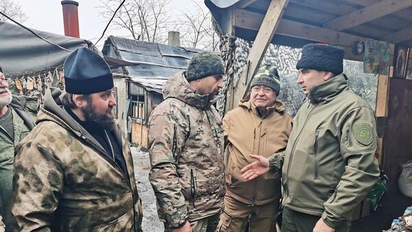 Атаман Всевеликого войска донского Сергей Бодряков посетил расположения отрядов в СВО