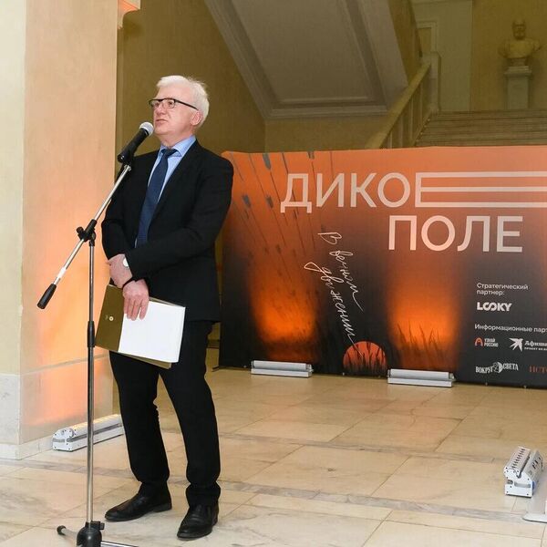 Генеральный директор Государственного исторического музея Алексей Левыкин на открытии выставки 
