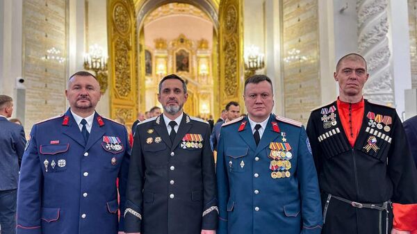 Представители российского казачества на торжественной церемонии вступления в должность президента Российской Федерации
