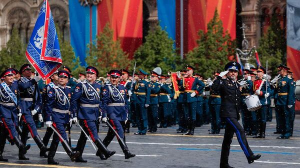 Казаки ВсКО в День Победы на военном параде на Красной площади