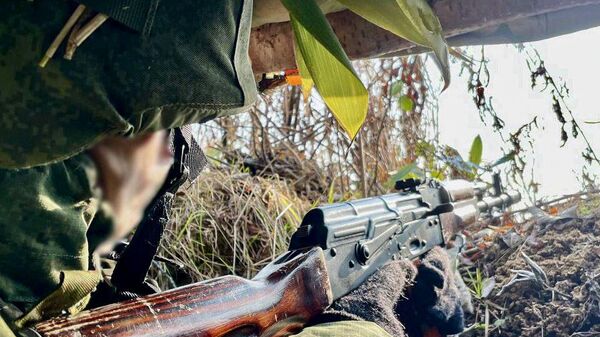 Казак Уссурийского казачьего войска на военно-полевых сборах