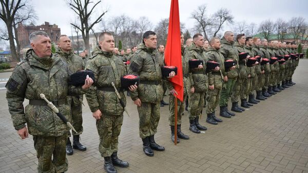 Парадный расчет Кубанского казачьего войска