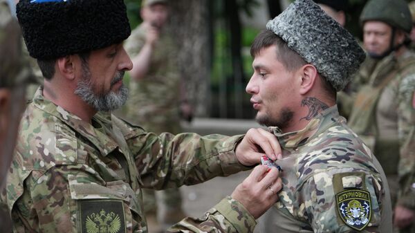 Рабочая поездка делегации ВсКО в расположение казачьей разведывательно-штурмовой бригады Сибирь Рабочая поездка делегации ВсКО в расположение казачьей разведывательно-штурмовой бригады Сибирь