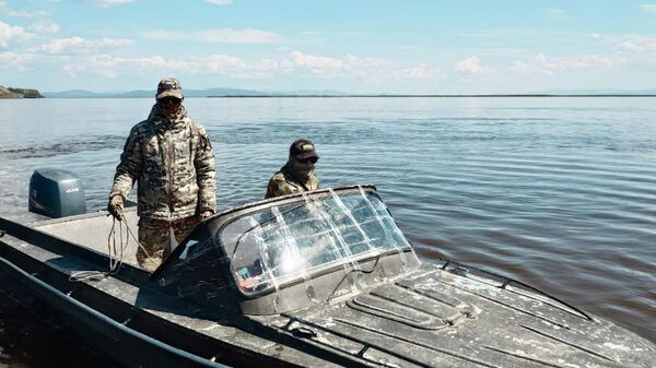 Казаки на патрулировании водных объектов 