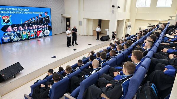 Участники слета студенческой молодежи Терского войскового казачьего общества Участники слета студенческой молодежи Терского войскового казачьего общества