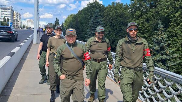 Казачья добровольная народная дружина на патрулировании улиц