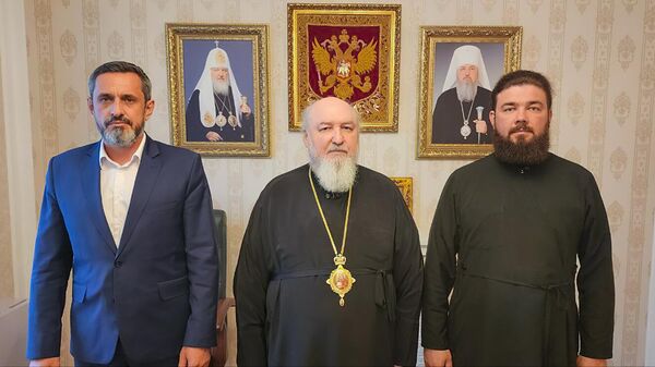 Рабочая встреча атамана ВсКО Виталия Кузнецова и митрополита Ставропольского и Невинномысского Кирилла