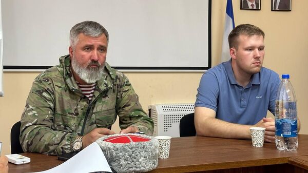 Участники заседания расширенного состава Совета атаманов казачьих обществ Херсонской области