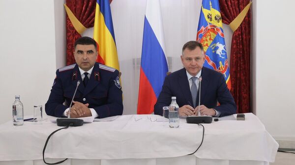 Встреча врио губернатора Ростовской области Юрия Слюсаря с атаманами окружных и юртовых казачьих обществ Всевеликого войска Донского