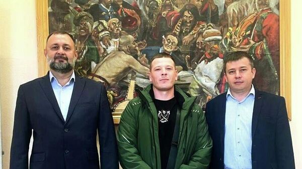 Рабочая встреча атамана Иркутского ВКО Дмитрия Смоликова и начальника отдела по делам казачества Управления Губернатора Иркутской области и Правительства Иркутской области по связям с общественностью и национальным отношениям Михаила Иордаки