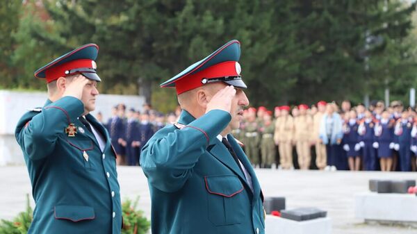Смотр-конкурс на звание лучшего казачьего кадетского класса СФО