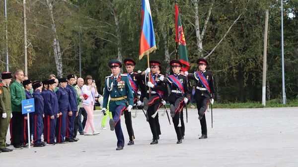 Смотр-конкурс на звание лучшего казачьего кадетского класса СФО