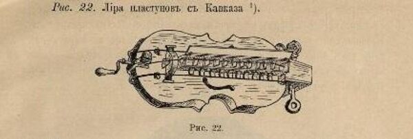 Музыкальный инструмент пластунов Кавказа, иллюстрация из книги Николая Привалова Лира (лiра, рыле и реле). Санкт-Петербург, 1905 год Музыкальный инструмент пластунов Кавказа, иллюстрация из книги Николая Привалова Лира (лiра, рыле и реле). Санкт-Петербург, 1905 год