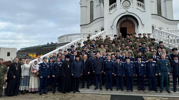 Участники Большого отчётного круга Балтийского окружного казачьего общества