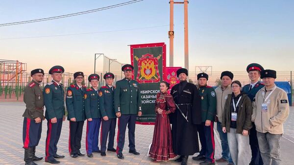 Участники Всероссийского слета казачьей молодежи в Волгограде