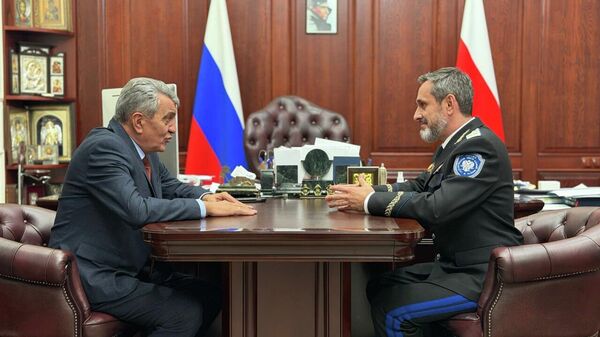 Рабочая встреча атамана Всероссийского казачьего общества Виталия Кузнецова и главы Республики Северная Осетия – Алания Сергея Меняйло