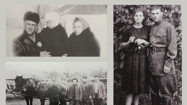 Василий Якименко с семьей, фотографии из книги Анатолия Стародуба На пути забвения