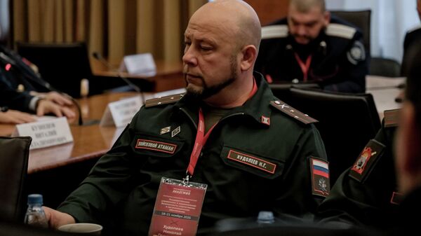 Атаман Енисейского войскового казачьего общества Николай Худолеев