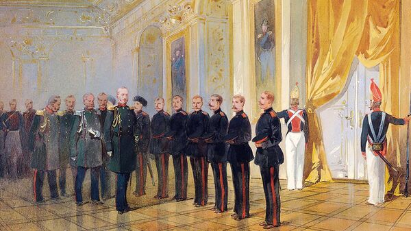 Николай Каразин. Сибирские казаки в гвардии. Представление императору Николаю Павловичу. 1833 год