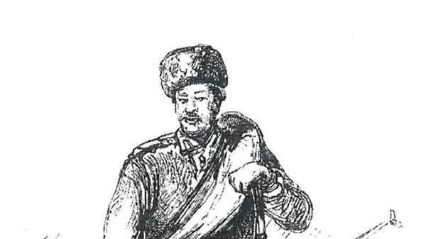 Зарисовки Николая Каразина с молебна и освящения Самарского знамени. Журнал Нива, 1877 год, №23