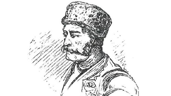 Зарисовки Николая Каразина с молебна и освящения Самарского знамени. Журнал Нива, 1877 год, №23