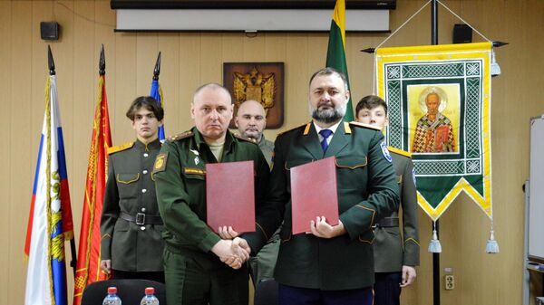 Заключение соглашения между Иркутским казачьим войском и Центральным военным округом Минобороны РФ