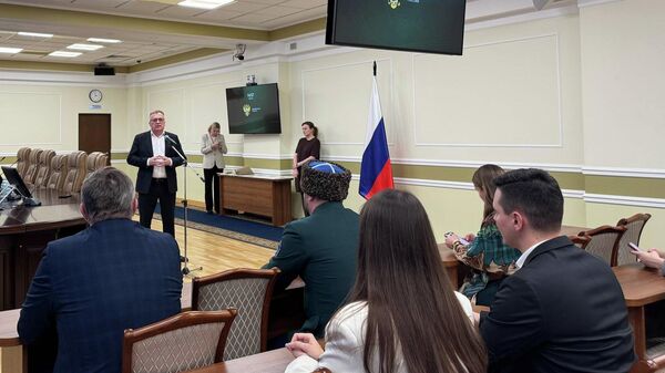 Начальник Управления кадров и противодействия коррупции Минприроды РФ Владимир Кобелев на церемонии вручения благодарственных писем министерства представительствам казачьих обществ