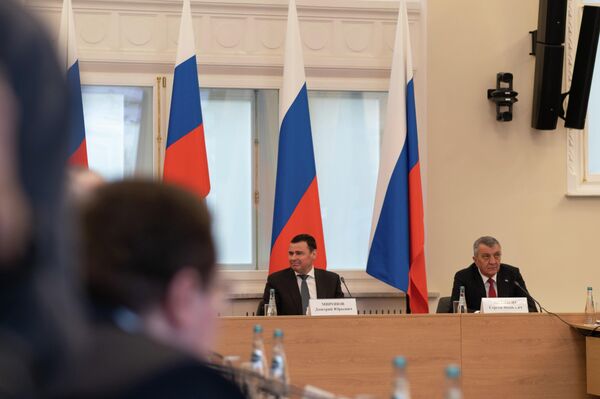 Председатель Совета при Президенте РФ по делам казачества, помощник Президента РФ Дмитрий Миронов на заседании Совета в Москве