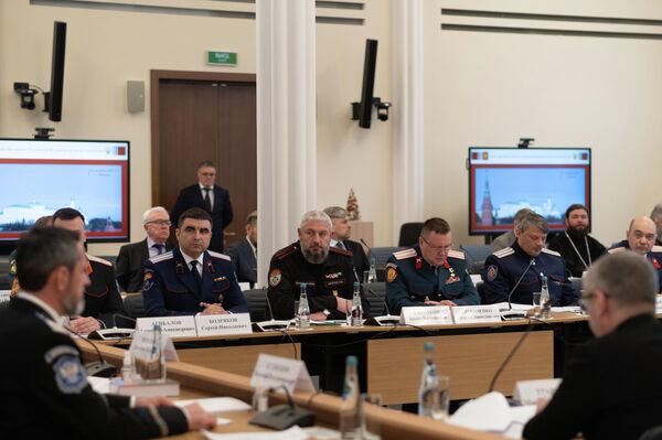 Участники заседания Совета при Президенте РФ по делам казачества в Москве