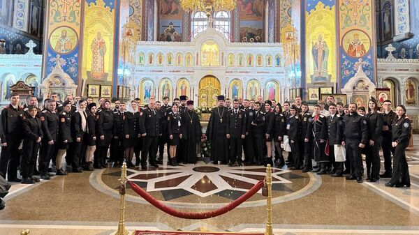 Участники съезда Союза казачьей молодежи Кубани