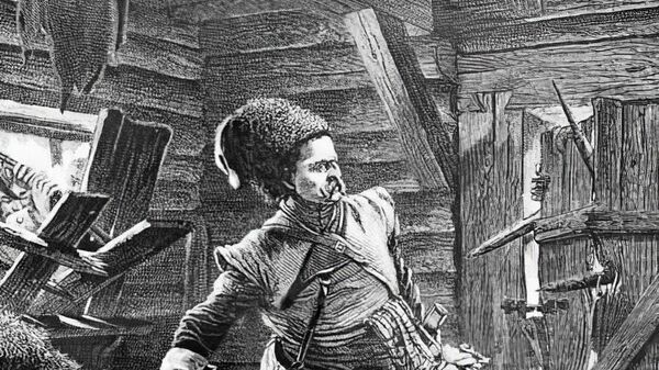 Смерть атамана донских казаков Булавина под Азовом в 1708 году. Гравюра из журнала Нива по рисунку художника Рудольфа Штерна, 1880-е гг. 