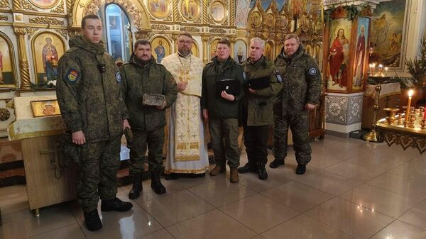 Казаки ОВКО на дежурстве в Рождественскую ночь 