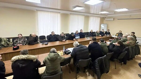 Рабочая встреча заматамана Всероссийского казачьего общества Андрея Фадюхина с атаманами хуторских обществ Херсонской области