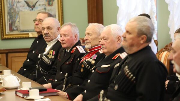 Заседание совета стариков Кубанского казачьего войска 