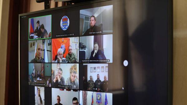 Участники совещания по вопросам организации работы с казачьей молодежью