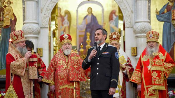 Торжественное принесение Табынской иконы Пресвятой Богородицы в главный храм ОВКО