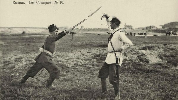 Почтовая открытка с казаками, конец XIX – начала ХХ века