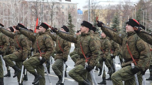 Подготовка волжских казаков к параду Победы 
