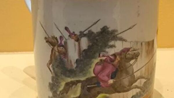 Английская посуда с изображением донских казаков, Стаффордшир, 1813 год Английская посуда с изображением донских казаков, Стаффордшир, 1813 год