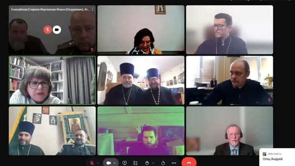 Участники вебинара Взаимодействие Церкви и казачества на территории Енисейского и Иркутского войсковых казачьих обществ