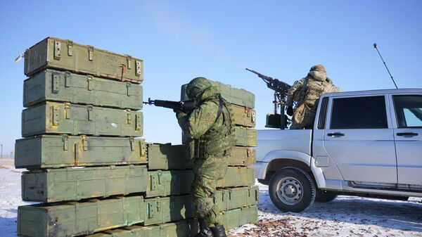 Резервисты на сборах 
